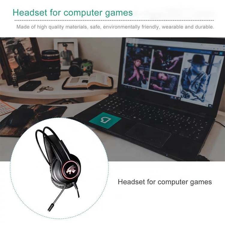 7.1 Sound Channel Gaming Headset with Mic Headphones