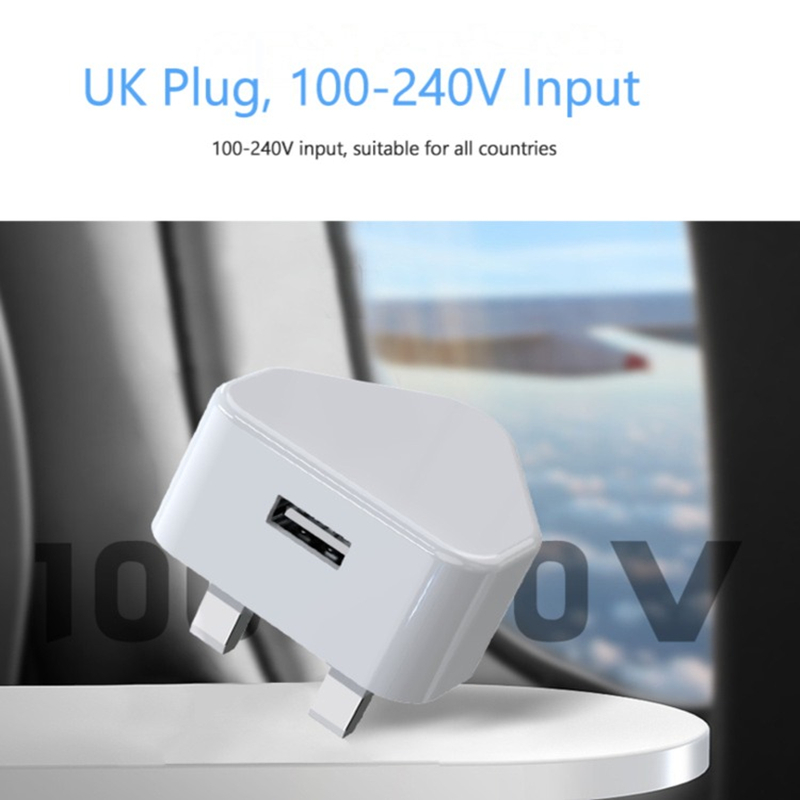 UK Standard Wall Adapter Charger Plug Travel Charger 5V 2A