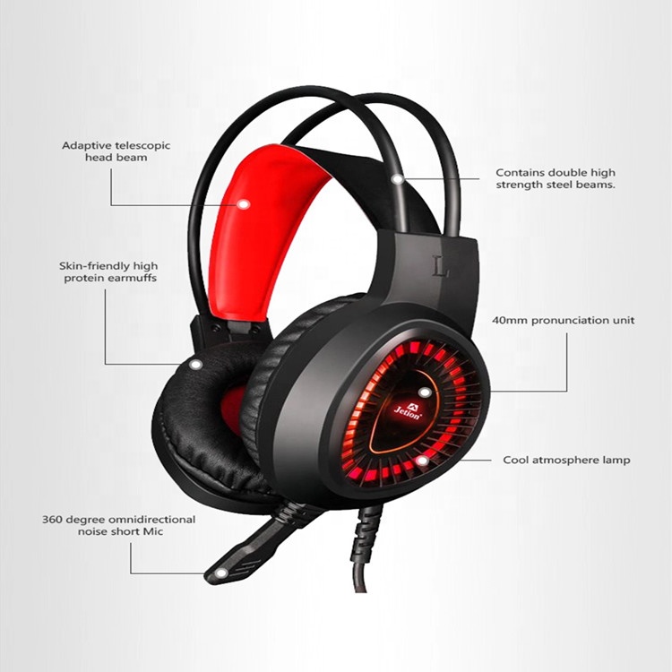 Headphone Gamer LED Headset Gaming with Mic