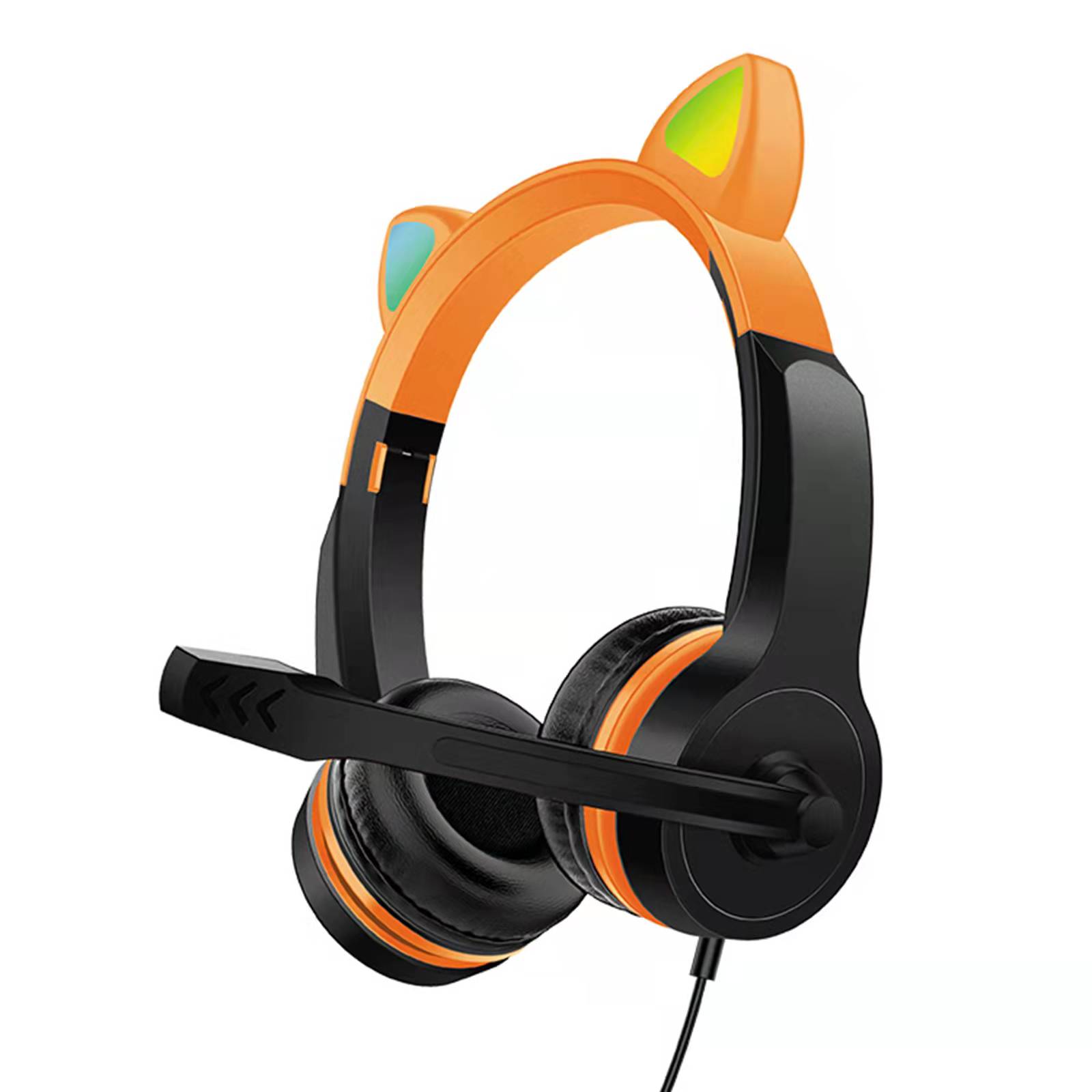 1Over head Headphones Cat ear Headphones Wired with Colorful Design